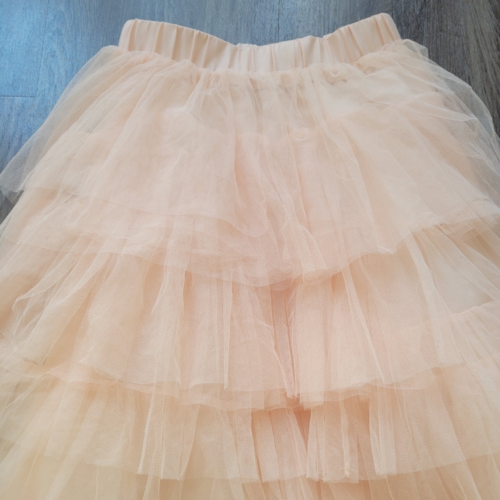 Chicwish Light Pink Tutu Mesh Skirt Tulle Netting Tiered Balletcore Feminine M/L - Picture 5 of 9